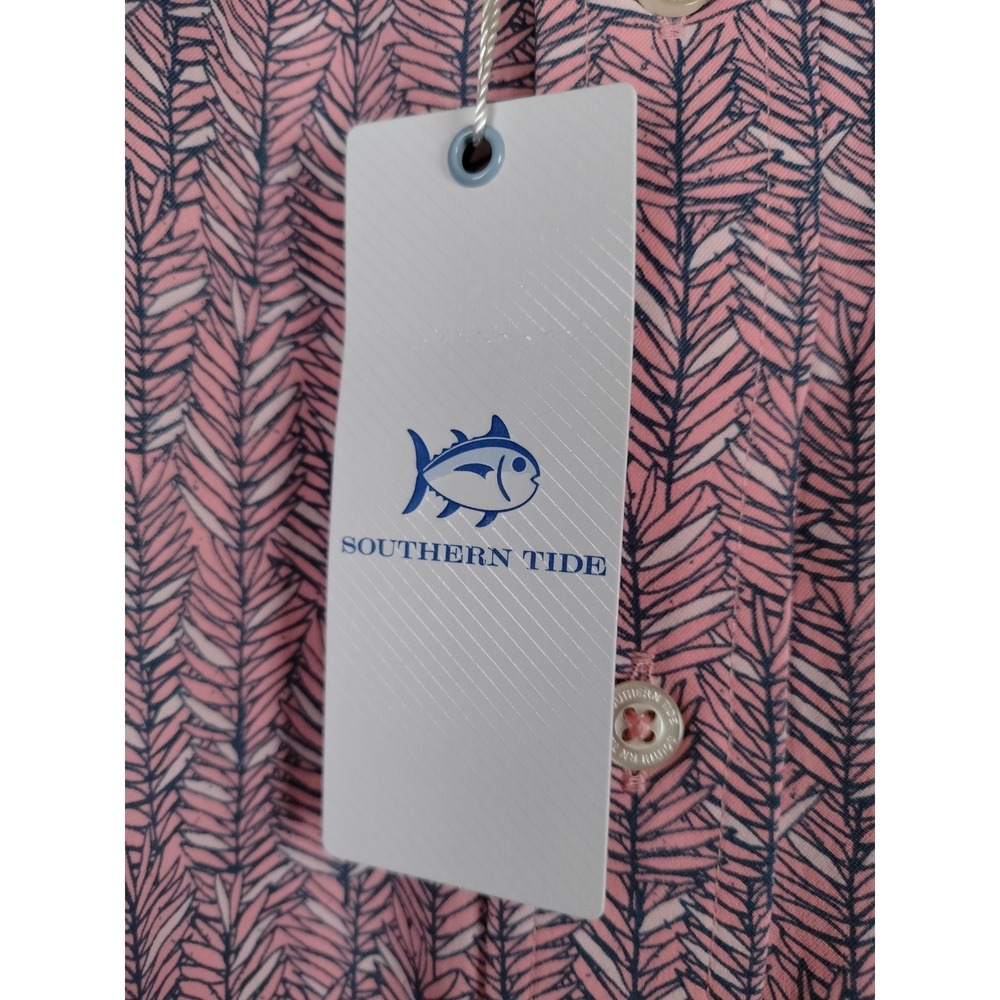 NWT Southern Tide Legally Frond Intercoastal Sport Shirt Mens Small Pink $120 - Picture 13 of 13